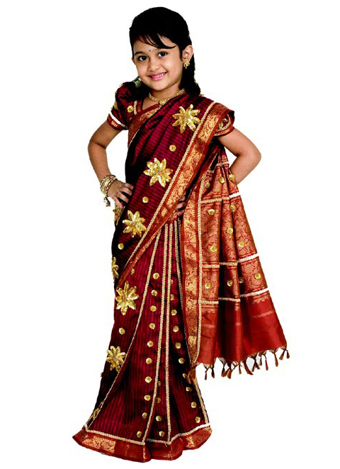 6 Contoh Model Baju Sari India Anak Perempuan 2016