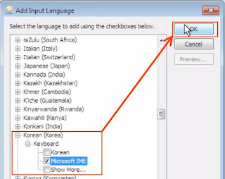 Windows 7 - Add keyboard input method