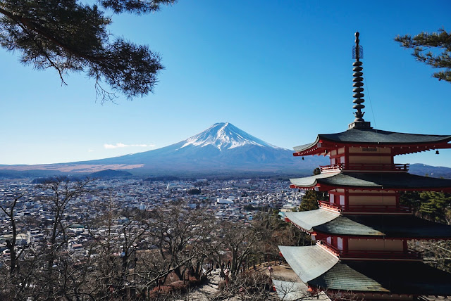 mt fuji fujisan mountain japan kawaguchi lake chureito pagoda