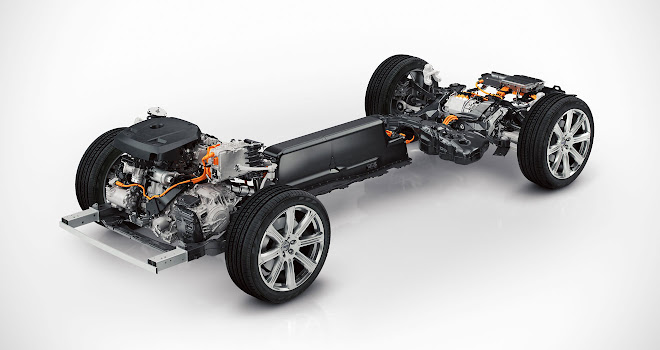 Volvo XC90 T8 powertrain layout