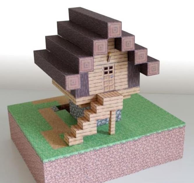 Craft Your Own Minecraft Village House Diorama with Papercraft - Beginner's  Tutorial 