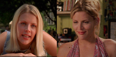 Audrey Liddell in the first episode of season 6 on the left and the final episode on the right
