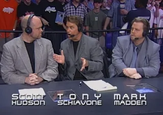 WCW Slamboree 2000 - Scott Hudson, Tony Schiavone, and Mark Madden were the announcers for the event