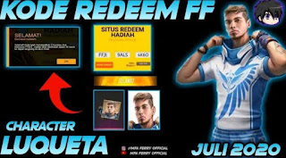 Kode Redeem FF 31 Juli 2020