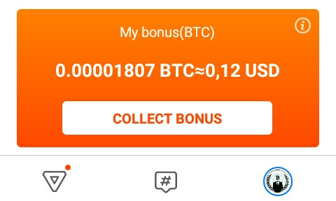 Kumpulkan Power sebanyak-banyaknya, dan otomatis esok harinya Power yang Anda dapatkan akan ditukarkan denga Bitcoin (BTC). Silahkan pilih "Collect Bonus" untuk mengambil hadiah. BTC yang diperoleh tergantung PWR yang Anda kumpulkan, semakin banyak PWR maka semakin banyak PWR.