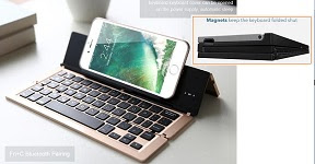 Keyboard Wireless / Keyboard Mini Triple Folding BT 3.0 Laptop Gadget Bluetooth Keyboard Smartphone, And Phone Gaming