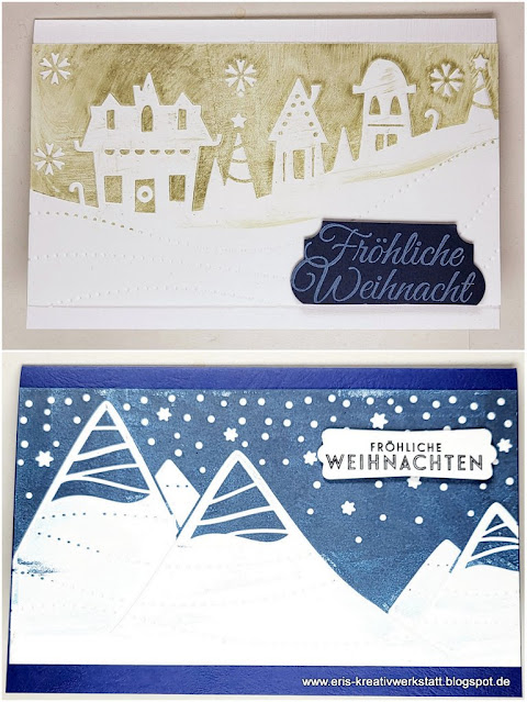 Winterlandschaften mit "Landschaftsbilder" auf der Weihnachtskarte Stampin' Up! www.eris-kreativwerkstatt.blogspot.de