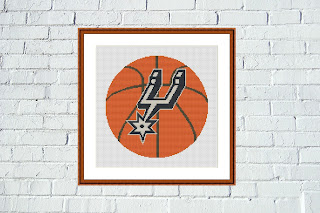 San Antonio Spurs cross stitch - Tango Stitch