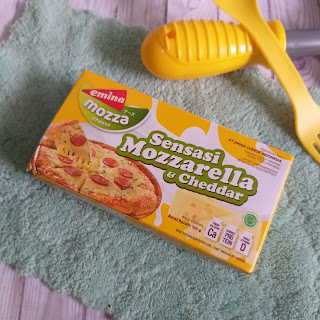 review keju emina mozza, keju mozzarella dan cheddar