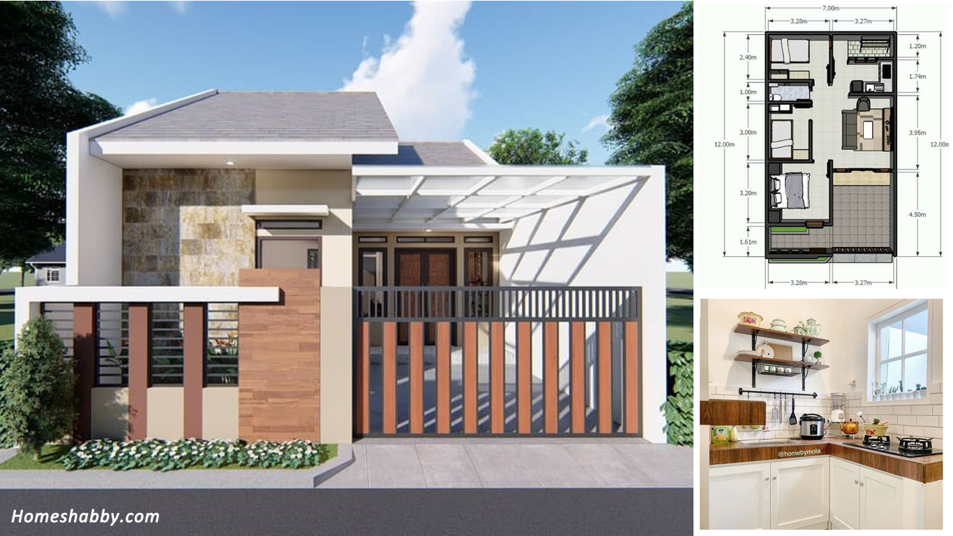 Desain Dan Denah Rumah Sederhana Ukuran 7 X 12 M Tampil Lebih Mewah Dan Modern Homeshabbycom Design Home Plans