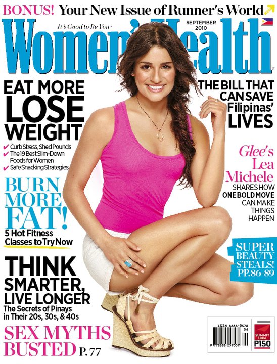 Glee's star Lea Michele is on the Cover of Women's Health Philippines 