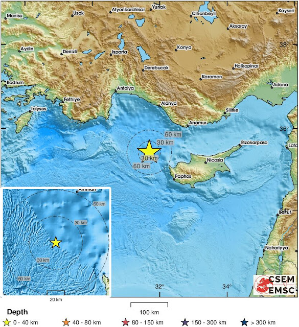 Light magnitude 3.9 earthquake hits Cyprus early on Wednesday