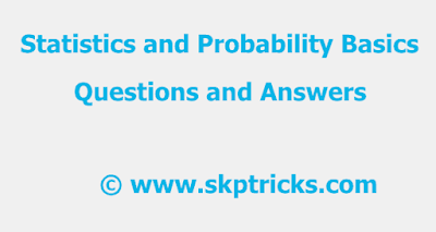 Statistics and Probability Questions and Answers