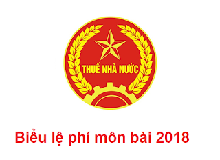 Biểu lệ phí môn bài năm 2018