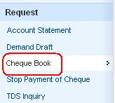 Order Cheque Book HDFC Bank