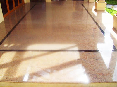 Natural stone floor