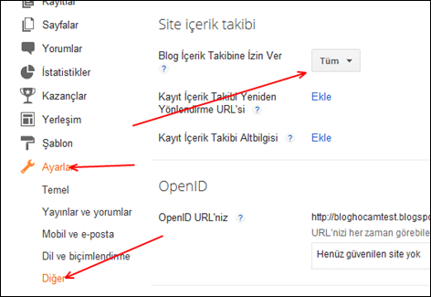 Blog İçerik Takibine İzin Ver: Tüm