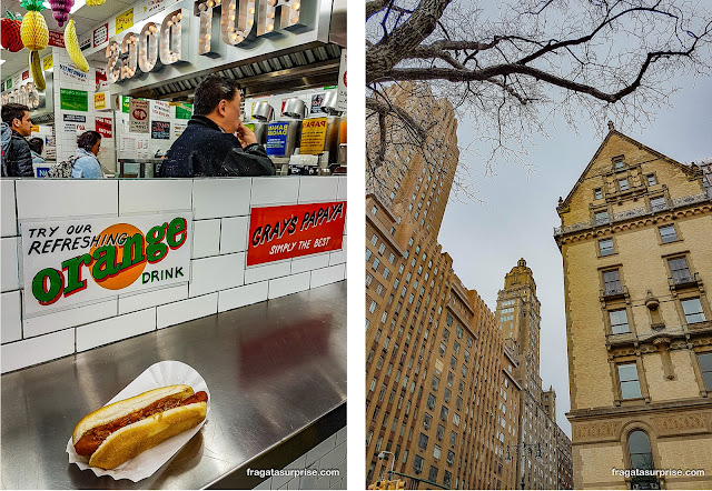 Hot dog do Gray's Papaya, em Nova York