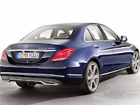 2014 Mercedes Benz C Class blue back side car picture