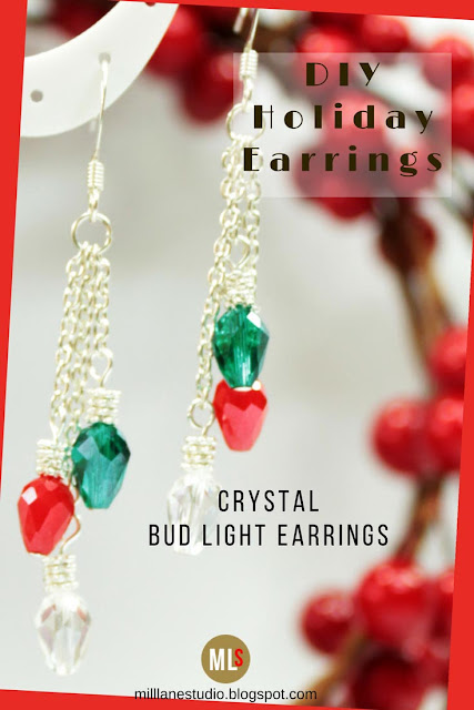 DIY holiday bud light earrings inspiration sheet