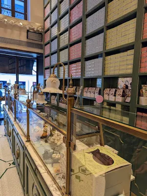 Interior of Peixinho sweet shop in Aveiro