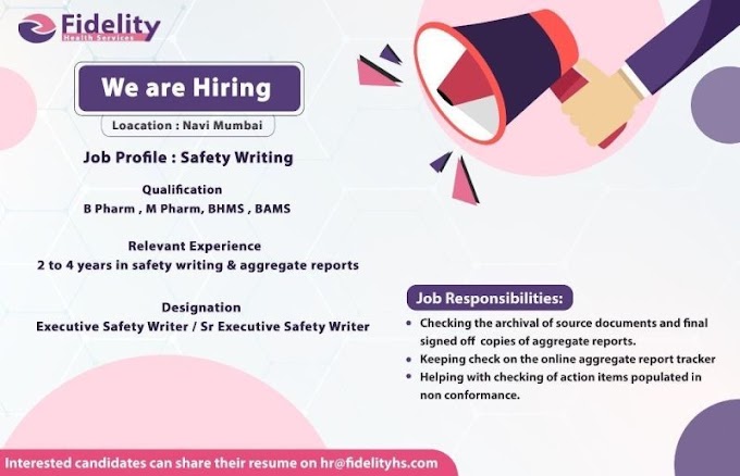 Fidelity - Navi Mumbai Recruiting Experience Candidates in 2021.