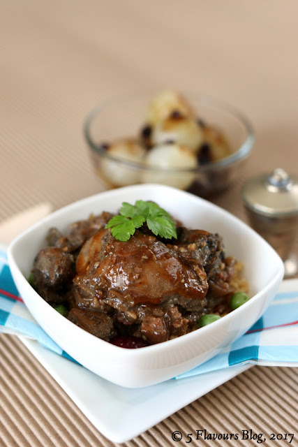 Chicken Liver Bourguignonne, Side View