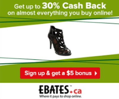 Ebates $5 Bonus + Up To 30% Off Cash Back