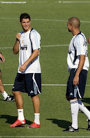 Cristiano Ronaldo's first training with Real Madrid Photos