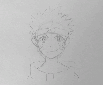 Dessin De naruto au crayon