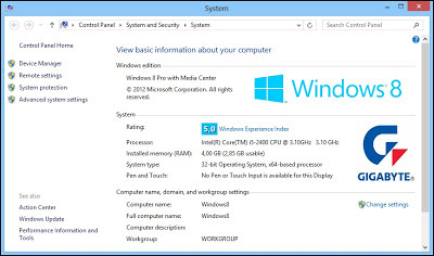 Tambahkan Logo OEM di System Windows 8