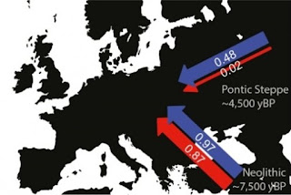 Genetic data show mainly men migrated from the Pontic steppe to Europe 5,000 years ago