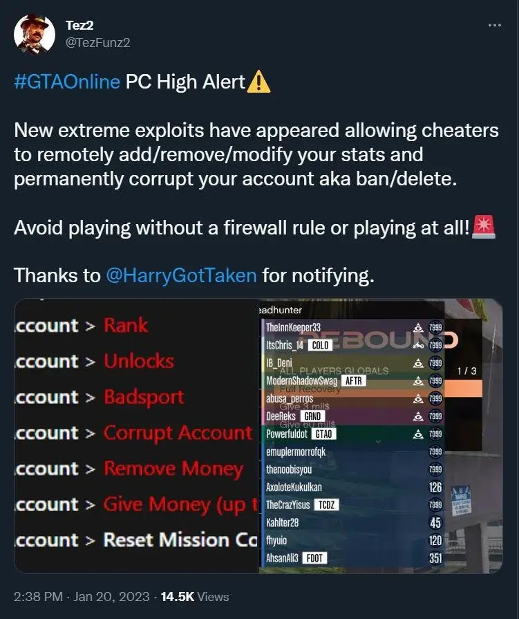 GTA Online exploit