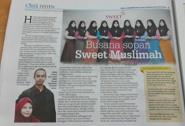 sweet muslimah sinar harian