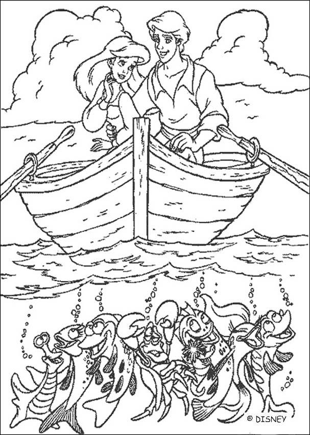 Ariel And Eric Coloring Pages