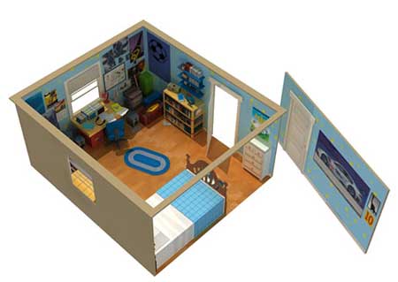 Toy Story 3 Papercraft Andy's Room