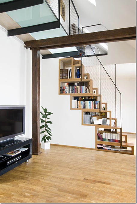 Modern artistic Wooden Stairs design picture