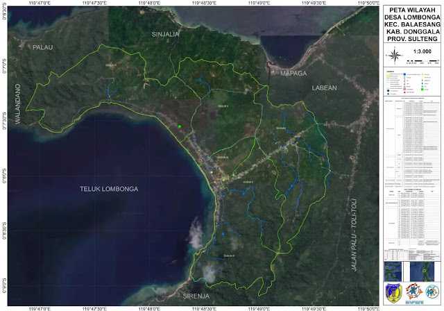 Peta wilayah desa lombonga kecamatan balaesang