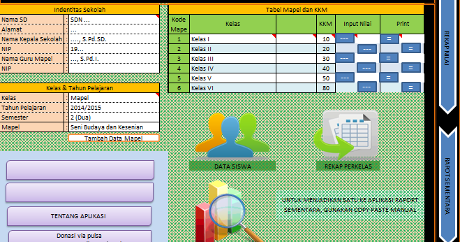 Contoh Format Laporan Nilai Uts Sd - Gamis Murni