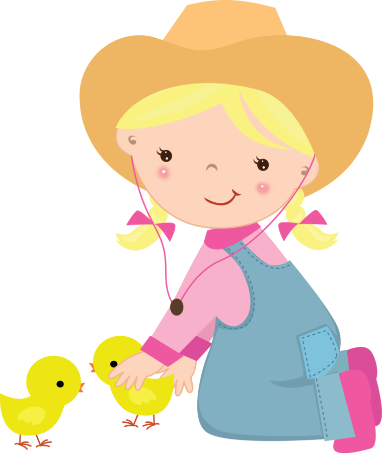 Cute Farm for Girls Clip Art.