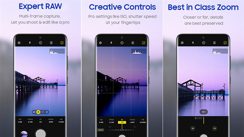 Galaxy Note 20 Ultra, S20 Ultra và Z Fold 2 được hỗ trợ ứng dụng Expert RAW