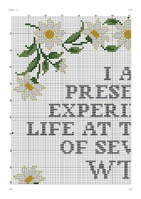 I am presently funny sassy cross stitch pattern - Tango Stitch