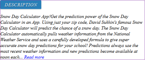 snow day calculator prediction