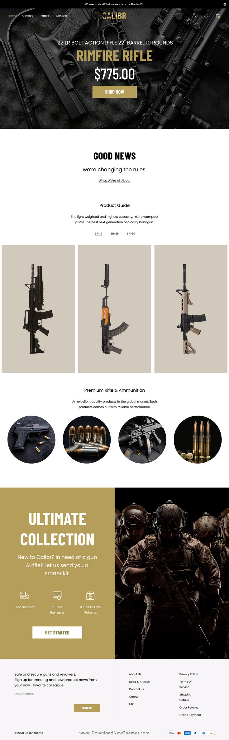 Weapon Store and Gun Training Shopify Theme