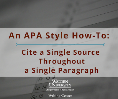 APA How To: Citing Through a Single Paragarph