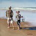 'Let's Get Some Bait' - Figurative Oil Painting
