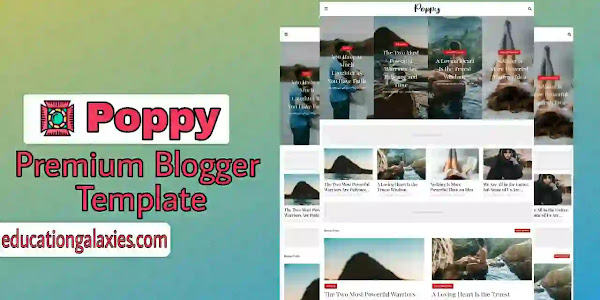 Poppy Premium Blogger Template Free Download Now Latest