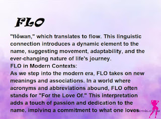 ▷ meaning of the name FLO (✔)