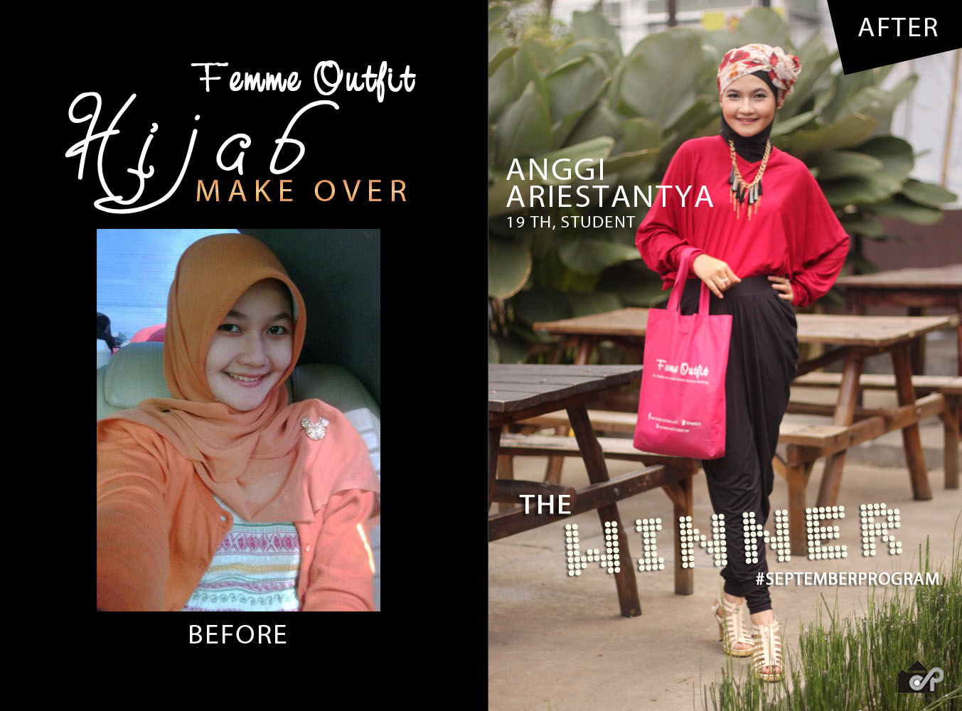 Femme Outfit: The Winner Femme Outfit Hijab Make Over # 