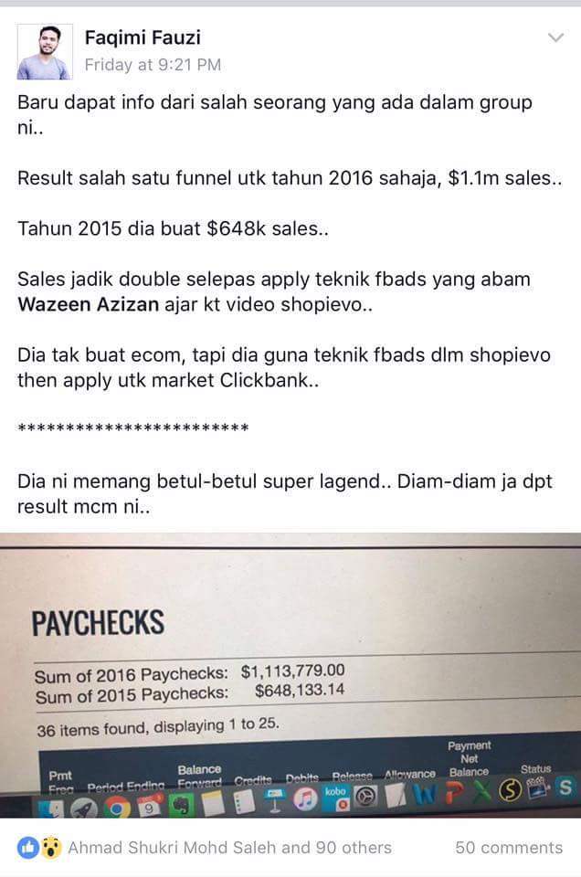 Motivasi 2017 : Rekod Jualan USD 1.1 Juta Dalam Tahun 2016 